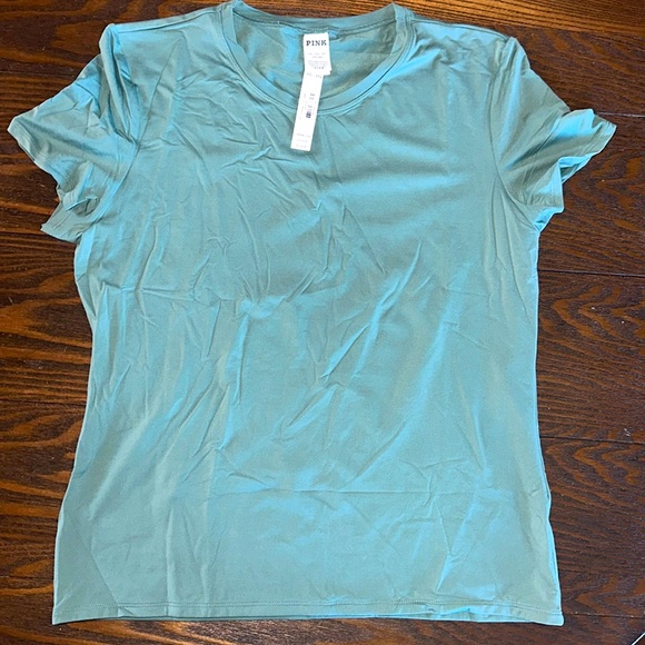 PINK VS  SUPER SOFT SHORT SLEEVE TEES IN BROWN & GREEN. NEW WITH TAGS. - Picture 4 of 12